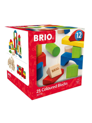 Brio Aktionsspiel Bunte Holzbausteine 25Teile Ab 12 Monate in bunt