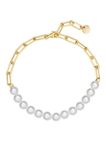 Rafaela Donata Armband aus Sterling Silber mit Muschelkernperle in gelbgold
