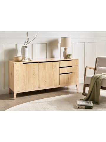 Beliani Sideboard MONCTON in Braun - (W) 160 x (H) 75 x (L) 45 cm