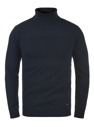INDICODE Rollkragenpullover IDErnetto 35425MM Rollkragenpulli mit abgesetztem Strickmuster in dunkelblau