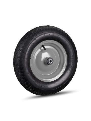 relaxdays 4x Schubkarrenrad in Schwarz/ Grau - 4.80 4.00-8