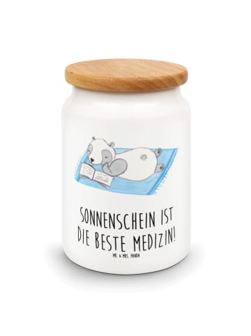 Mr. & Mrs. Panda Teedose Sommer Sonnenschein mit Spruch in Weiß