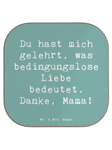 Mr. & Mrs. Panda Holzuntersetzer Spruch Mama Liebe mit Spruch in Meeresbrise