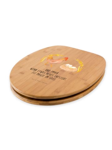 Mr. & Mrs. Panda Toilettenbrille Huhn Stolz mit Spruch in Braun