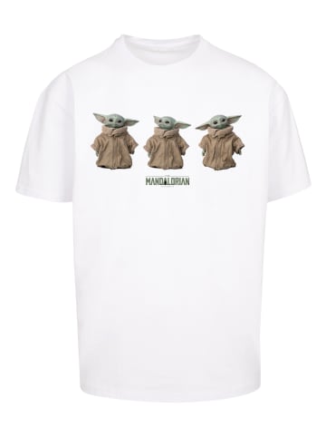 F4NT4STIC Heavy Oversize T-Shirt Star Wars The Mandalorian The Child Poses in weiß