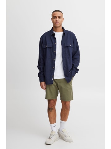 !SOLID Langarmhemd SDAllan Overshirt - 21107619  Langarmhemd aus Leinenmix in Blau