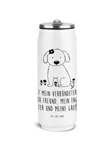 Mr. & Mrs. Panda Getränkedosen Trinkflasche Hund Dame mit Spruch in Weiß