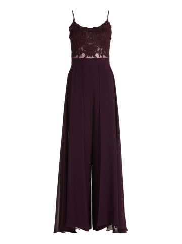 Vera Mont Jumpsuit mit Stickerei in Shiny Aubergine