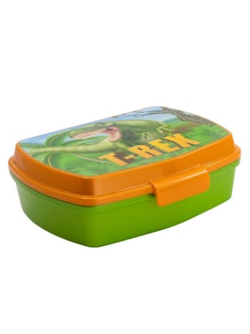 COFI 1453 T-REX Kinder Brotdose – Lunchbox Pausenbox Schulbrotbox in Grün