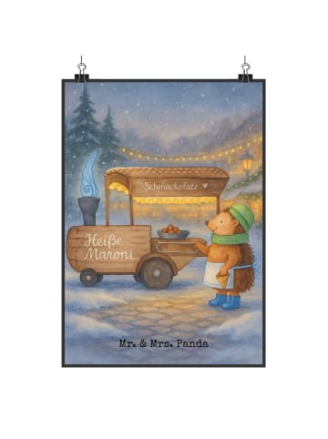 Mr. & Mrs. Panda wanddeko Igel Maronen Design ohne Spruch in Weiß