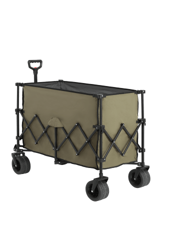 ABRIHOME Klappbarer Strandwagen in Grün 100 kg mit Rädern Getränkehaltern