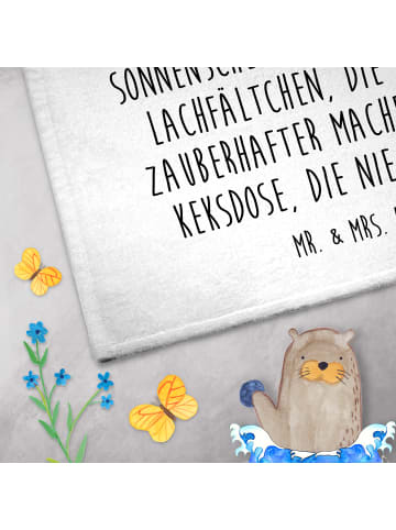 Mr. & Mrs. Panda Gästehandtuch Maus Pinguin Geburtstag mit Spruch in Weiß