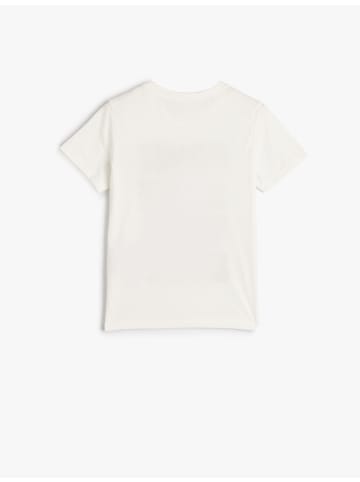 KOTON T-shirt in Ekru