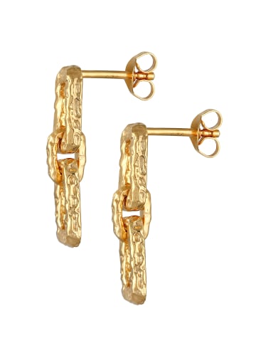 Elli Ohrringe 925 Sterling Silber Rechteck in Gold