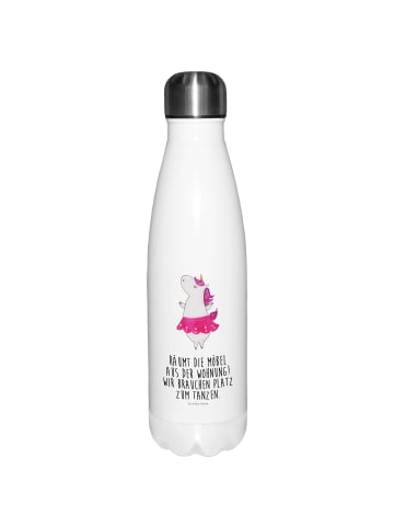 Mr. & Mrs. Panda Edelstahl Trinkflasche Einhorn Ballerina mit Sp... in Weiß