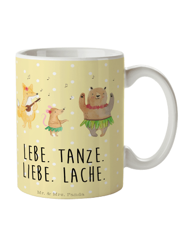 Mr. & Mrs. Panda Pott Waldtiere Aloha mit Spruch in Gelb Pastell