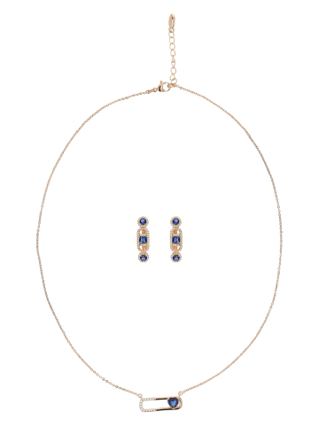 faina Women Jewelry Set in rose gold navy
