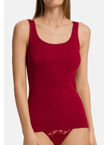 Hanro Unterhemd / Top Cotton Seamless in Red dahlia