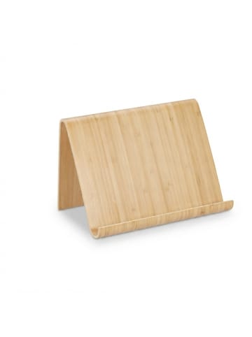 relaxdays Tablet-Ständer in Natur - (B)26 x (H)17 x (T)15,5 cm