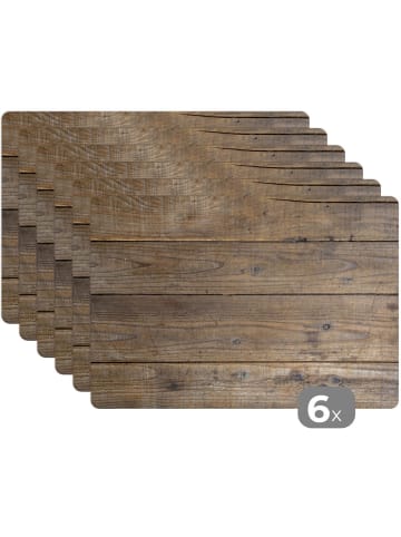 MuchoWow Platzset - Tischset (6-teilig) Braun, abwaschbar