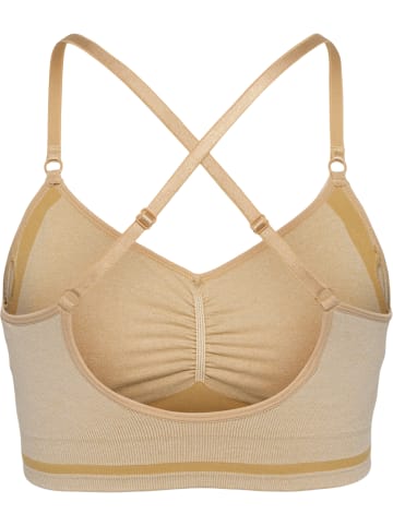 Hummel Sportoberteil Hmlmt Lulu Seamless Scrunch Bra in CURDS & WHEY MELANGE