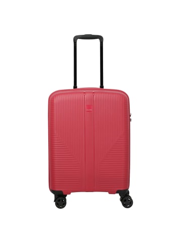 travelite Air Stripe - 4-Rollen-Kabinentrolley 55 cm (black) in rot