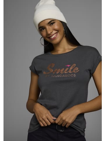 Kangaroos T-Shirt in Anthracit Melange