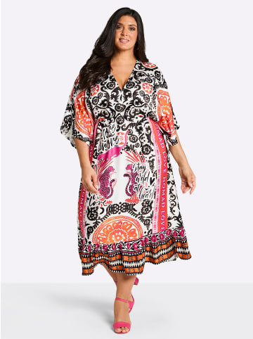 sheego Kleid in ecru-schwarz-bedruckt