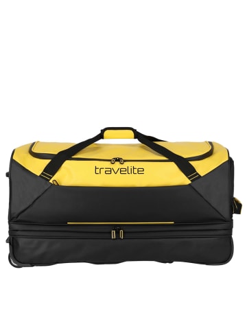 travelite Basics - Rollenreisetasche Plane 98/119L 70 cm erw. (black) in gelb