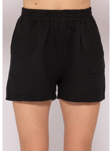 SASSYCLASSY Musselin Shorts in Schwarz