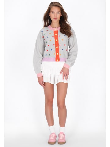 myMo Cardigan in grey melange multicolor