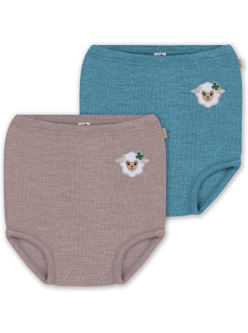 Normani Outdoor Sports 2er Pack Baby Merino Windelhose Tokoroa in Blau/Rosa