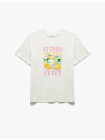 KOTON TSHIRT SS in Grauweiß