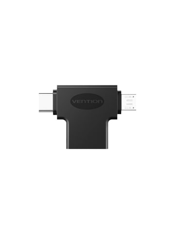 COFI 1453 USB-Adapter - USB 3.0 auf USB-C und Micro USB - Schwarz in Schwarz
