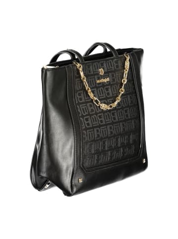 Laura Biagiotti Schwarz PVC Damen Handtasche