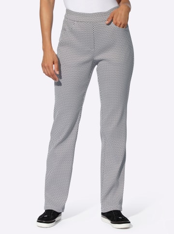 WITT WEIDEN Stretch-Hose in anthrazit-ecru-gemustert