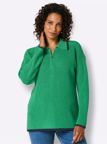 creation L Polopullover in grasgrün