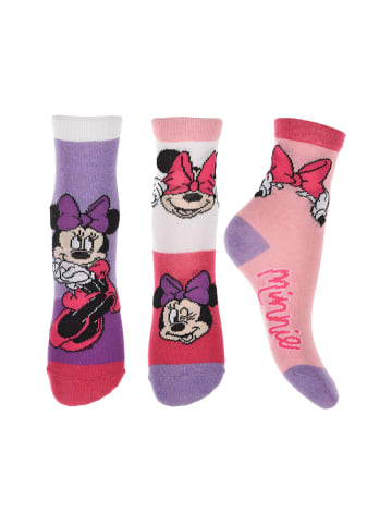 Disney Minnie Mouse 3er-Set: Socken Strümpfe in Mehrfarbig