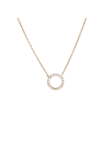 Luxxos Collier "Kreis mit Zirkonia  45 cm" in Gold