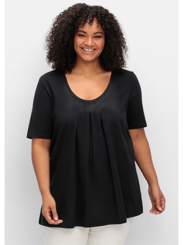 sheego T-Shirt in schwarz