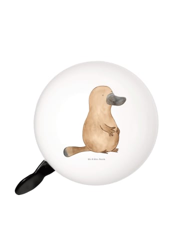 Mr. & Mrs. Panda Fahrrad Klingel Schnabeltier Mut ohne Spruch in Weiß