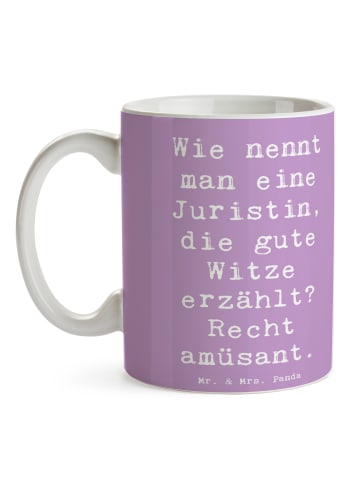 Mr. & Mrs. Panda Kaffeepott Spruch Juristin Humor mit Spruch in Lavendeltraum