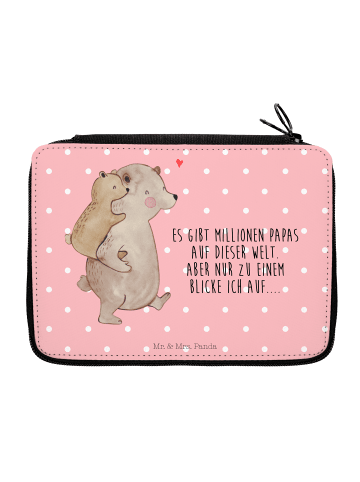 Mr. & Mrs. Panda Federtasche Papa Bär mit Spruch in Rot Pastell