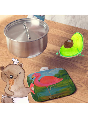 Mr. & Mrs. Panda Ofenhandschuh Flamingo Classic Design ohne Spruch in Weiß