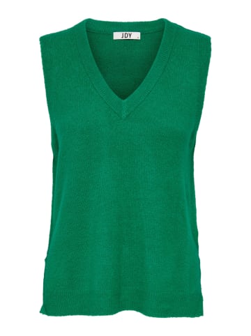 JACQUELINE de YONG V-Ausschnitt Strickweste Pullover Pullunder ohne Ärmel JDYELANOR in Grün