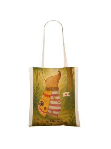 Mr. & Mrs. Panda Shopping Tasche Nachtfalter Fähnchen Design ohn... in Weiß
