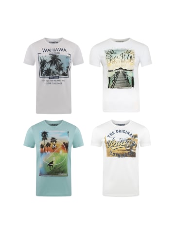 riverso  T-Shirt RIVLukas 4er Pack in Mehrfarbig