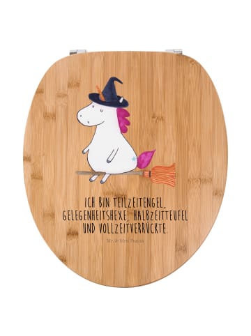 Mr. & Mrs. Panda Motiv WC Sitz Einhorn Hexe mit Spruch in Braun
