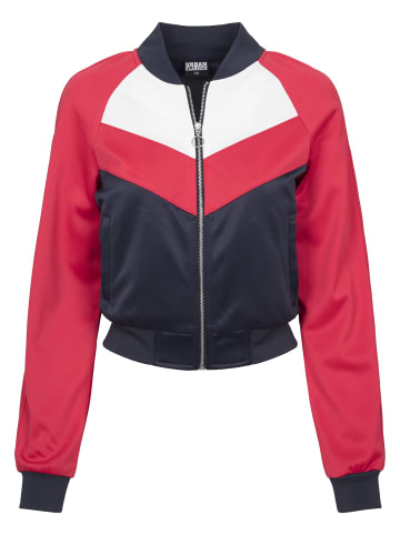 Urban Classics Track Jackets in navy/fire red/white