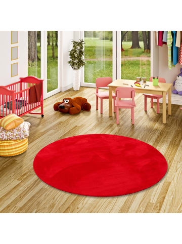 Pergamon Kinderteppich Pearl Rund in rot